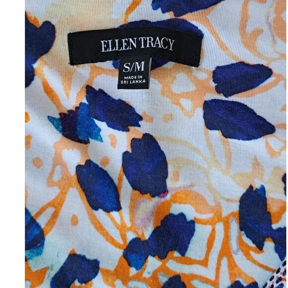 ELLEN TRACEY Long Caftan Dress Small/Medium Loungewear Boho Animal Print Maxi - Picture 5 of 10